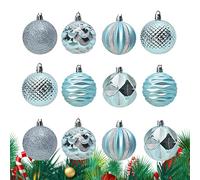 Ornements Boules De Noël - Ornements Suspendus de 6 cm | 12 Pièces Ensemble De Décorations De Noël,pour Usage en Maison, Bureau, Soirée Dansante, Mariage, Jardin, Intérieur,