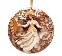 Ornements chrétiens pour sapin de Noël, ornements catholiques - Décorations de Noël catholiques rondes avec effet - Ornement de Noël de décoration d'arbre de Noël de 10 cm pour l'intérieur de