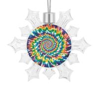 Ornements colorés en spirale en forme de flocon de neige transparent pour sapin de Noël, festival, décoration d'intérieur, remise de diplôme, cadeaux de voyage