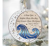 Ornements commémoratifs personnalisés pour la perte d'un être cher, ornement souvenir personnalisé en amour - Cadeaux de condoléances pour la perte de grand-mère, grand-père, papa, maman, souvenir