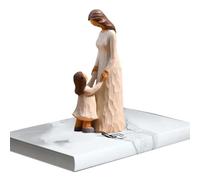 Ornements créatifs en résine, sculpture en résine, décoration d'intérieur | Statue de figurine maman et fils, ornement de table élégant - Sculpture créative sur support artisanal pour décoration de ma