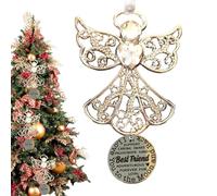 Ornements d'ailes d'ange pour travaux manuels - Pendentif de Noël vintage chic, décorations de vacances rustiques en métal pour la ferme, décoration de fêtes de fin d'année
