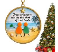 Ornements D'amitié,Décoration Plate en Acrylique Souvenir - Ornements d'Amitié de Noël - pour Femmes Féminin Sœur Sœurs Famille Anniversaire Pâques Porte Maison