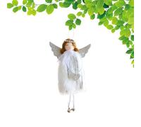 Ornements d'ange de Noël - 19 x 11 x 2,5 cm - Pendentif en Peluche, Ange de Vacances, décoration Festive pour Fille | Adorable Ornement à Suspendre pour Enfant, Jardin, Chambre d'enfant