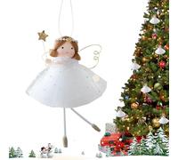 Ornements d'ange pour Noël - 11 x 14 cm - Jolie poupée d'ange de style conte de fées, décorations de fête à suspendre, pendentif d'arbre de Noël pour fille | Joli pendentif d'hiver pour décoration de
