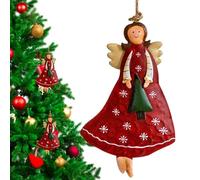 Ornements d'ange rétro, Ornements d'arbre de Noël en Forme de Petit Ange | Artisanat d'ange de Vacances en métal - Ange en Robes délicates, Ornements rétro pour décor de fêtes de noël