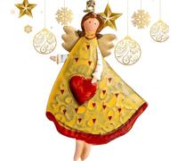 Ornements d'ange rétro, Ornements d'arbre de Noël en Forme de Petit Ange - Artisanat d'ange de Vacances en métal - Ange en Robes délicates, Ornements rétro pour décor de fêtes de noël