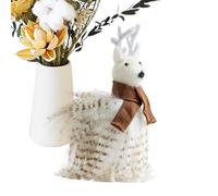 Ornements d'animaux d'arbre De Noël - Figures De La Faune en Peluche Et en Céramique | Tissu Doux Et Animaux en Céramique Peints À La Main, FacilesÀ Maintenir, Parfaits pour lesEnfants, La Famille E