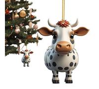 Ornements d'animaux de Ferme,Ornement d'arbre de Noël décor d'animal de Ferme - Décoration d'arbre d'animaux de Ferme Double Face pour Porte, Arbres de Noël [video game]