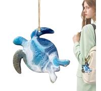 Ornements d'animaux marins en résine, ornements d'été pour arbre, découpes d'animaux marins, décorations d'arbre de plage, résine artisanale, décoration intérieure de voiture, pendentif de Noël côtier