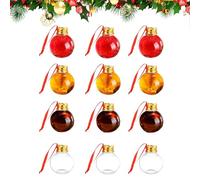 Ornements d'arbre à alcool à remplir - Boules d'arbre de réutilisables à remplir, pendentif boule en plastique transparent | Peut être rempli de boissons ou de bonbons | Boissons en verre à punch