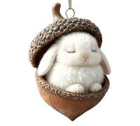 Ornements d'arbre de Noël avec gland - Pendentif avec animal endormi 2D, décoration à suspendre en acrylique, ornement avec créature de la forêt, pendentif avec forêt pour entrée d'appartam