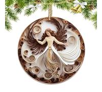 Ornements d'arbre de Noël d'ange,ornements d'ange | Décorations d’ange acryliques 2D - Figurine à collectionner, décoration de fête de vacances, pendentif, décorations d'arbre de noël pour maison et v