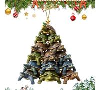 Ornements d'arbre De Noël De Tortue | Pendants Bondables De Noël | 2D Acrylique en Forme De Tortue De Mer Pendentif pour La Fenêtre Porte Murale Jardin Jardin Arrière-Cour des Organisateurs De