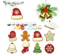 Ornements D'arbre De Noël - Décor D'artisanat En Bois | Œuvres D'art Faites À La Main Pour La Chambre, L'école, Le Bureau, Le Dortoir | Idéal Pour Thanksgiving, Anniversaire, Décorations De Classe | D