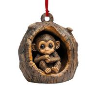 Ornements d'arbre de Noël en forme d'animaux,ornements d'animaux pour arbre de Noël | Signes de Noël Pendentif mignon - Ornements d'arbre de noël en acrylique 2D, pendentif de sac de chat singe Koala,