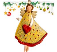 Ornements d'arbre de Noël en Forme de Petit Ange,Ornements d'ange, Décorations suspendues en Fer d'ange, Pendentif Ornement à Suspendre pour Noël, décorations rustiques et Vintage