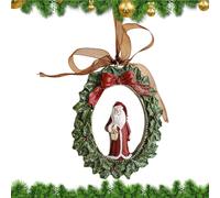 Ornements D'arbre De Noël, Festifs Et Décoratifs, 8,5x1cm / 3,35x0.394 Pouces, Ornement De Couronne De Résine, Pendentif De Vacances Rétro, Placement Polyvalent, Pour Le Patio Extérieur Du Couloir À L