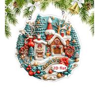 Ornements d'arbre de Noël - Pendentifs en acrylique 2D incassables, décorations d'hiver colorées à suspendre, figures de Père Noël extravagantes | Ornement de Noël, Décoration d'entrées