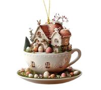 Ornements D'arbre De Pâques - Décoration Suspendue En Acrylique Transparent, Accessoires Saisonniers Plats 2D, Fête De Vacances À La Maison | Ornements De Pâques En Acrylique De Qualité Supérieure