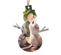 Ornements d'arbre en bois en forme de bonhomme de neige en forme de mère et enfant - Pendentifs décoratifs à suspendre - Design vintage pour les vacances