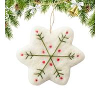 Ornements d'arbres avec flocons de neige - Faveurs créatives, décorations de Noël en feutre mural | Ornements en tissu avec flocons de neige, ornements doux pour festival avec flocons de neige
