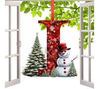 Ornements d'arbres de Noël forme lettre - 8 cm/3,15 pouces 26 lettres ornements de Noël, décorations d'arbres personnalisées, tapisseries bricolage -par -te | Décor acrylique 2d, pendentif festif ,