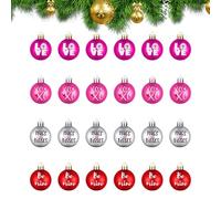 Ornements d'arbres de San,Ornements d'arbres de San,Ornements et roses 24 pièces Décorations pour boules de Saint - Décoration d'arbre de Saint pour enfants, famille, amis