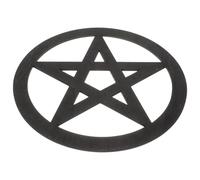 Ornements D'autel Pentacle en Bois Foncé Halloween Décoration Intérieure | Style Rétro, Article Religieux, pour Purification de L'esprit, Usage Familial et Yoga, Finition Bois