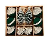Ornements De Balle De Noël Afflués avec Éclats De Strass De Paillettes | Décoration d'arbre Festive pour La Fenêtre De Salon Table De La Table De Cheminée d'hiver Idée Cadeau De Célébration D'hive