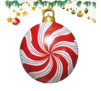Ornements De Balle Gonflable De Noël - Affichage De Ballon En PVC Géant, Scène De Vacances En Plein Air | Sculpture De Jardin Réutilisable, Accent Ornement De Sphère De Bonbons Pour La Maison, La Fête
