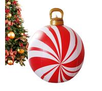 Ornements De Balle Gonflable De Noël - Ballon De Décoration En PVC Extérieur, Accent De Jardin De Vacances | Sphère De Bonbons Ronde Réutilisable, Sculpture De Jardin Géante, Luminaire Accessoire De S