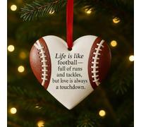 Ornements de baseball en forme de cœur, décoration de baseball en forme de cœur, collection de câlin de poche sur le thème du sport, décoration de baseball faite à la main pour sapin de Noël 2025