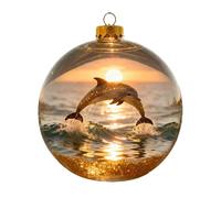 Ornements de Boule de Noël - 2026 Ornement de Noël en Forme d'animal ludique 3D | Pendentif créature océan et forêt, décorations de fête 3D en Acrylique | Boules de la série Wildlife Wonders