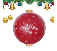 Ornements De Boule De Noël,Boules Gonflables Rouges 40 cm Décorations Extérieur - Décoration Suspendue pour Fêtes Maison Événements Patio Pelouse Porche | pour Fêtes et Célébrations