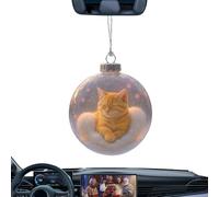 Ornements de boules de Noël - Design de chat 3D - Planificateur et décorateurs - Décorations de vacances festives pour cheminée, mur, jardin, salon, bureau, arrière-cour - Décoration saisonnière