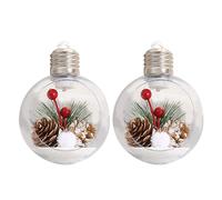 Ornements de boules de Noël éclairées - Décoration de boules de Noël éclairées, suspensions de sapin de Noël à LED, 2 B