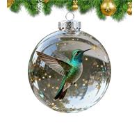 Ornements de boules d'oiseaux de Noël - ABS 7 x 7 cm, design colibri, affichage festif 3D | Construction légère, finition résistante à la rupture pour fête à la maison, étagère de table, fenêtre