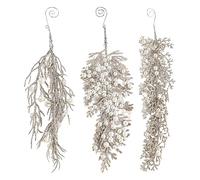 Ornements de Branches de Sapin de Noël, Pendentif De Feuille De Cyprès Artificielle Brillante, Décoration Sapin De Noël, pour Murs Cheminées Escaliers Rampes Main-courantes Fête Vacances Maison Pièce