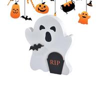 Ornements de bricolage pour Halloween, ornements fantômes en bois, 15,2 x 10,2 cm, décoration de table d'Halloween mignons, décoration de table effrayante pour Halloween