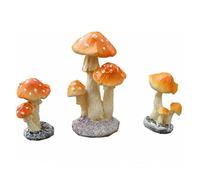 Ornements de Champignons Résine Miniature Jardin Micro Paysage Sculpture De Champignon 3PCS Sculpture De Jardin Champignon Champignon Modèle Déco Micro Paysage Sculpture De Champignon