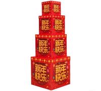 Ornements de cheval rouge 2026 pour décoration du Nouvel An lunaire pour | Thème de l'année du cheval 2026, papier rouge, symboles de bon augure, festif, assemblage facile