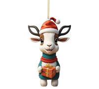 Ornements de chèvre de Noël - Décorations de sapin de Noël de chèvre - Ornements d'animaux suspendus réutilisables | Décoration d'arbre de Noël mignonne avec animaux de la ferme, décoration de porte