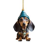 Ornements de chien pour sapin de Noël - En acrylique - Pour les amoureux des chiens - Motif chien - Décoration de Noël - Décoration de sapin de Noël pour voiture