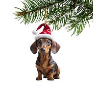 Ornements de chien pour sapin de Noël, Noël pour les amoureux des chiens - Pendentif de voiture, ornements d'arbre ornement décoratif en acrylique pour