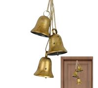 Ornements de Cloche Vintage - Accents décoratifs festifs pour l'ambiance intérieure | Construction métallique inspirée du Pays avec Suspension en Boucle et attrait Intemporel pour Le Porche, Le Patio