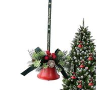 Ornements De Cloches De Noël - Décorations de Fêtes avec Noeud et Aiguilles de Pin | Cloches de Noël Rustiques | pour Rassemblement De Vacances Manteau De Cheminée Hivernal Bureau Maison Pièce