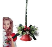 Ornements De Cloches De Noël | Ornement Saisonnier avec Nœud Et Aiguilles De Pin,Cloches de Noël Rustiques - pour Rassemblement De Fêtes Porche Hiver Cheminée Bureau Fête Maison Pièce