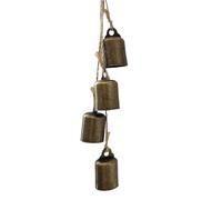 Ornements de Cloches de Noël,Ornements de Cloche de Vache pour Décor de Pièce - Carillon Éolien en Fer pour Jardin Intérieur Extérieur Porte Balcon Cour Portail Décoration Fête
