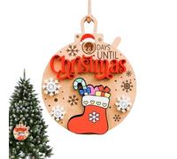 Ornements De Compte À Rebours Jusqu à Noël - Décoration En Bois Lisse - Ornements De Sapin De Noël Pour Compte À Rebours,Pour Et Adultes Nouvel An Fête Maison Intérieur Et Extérieur